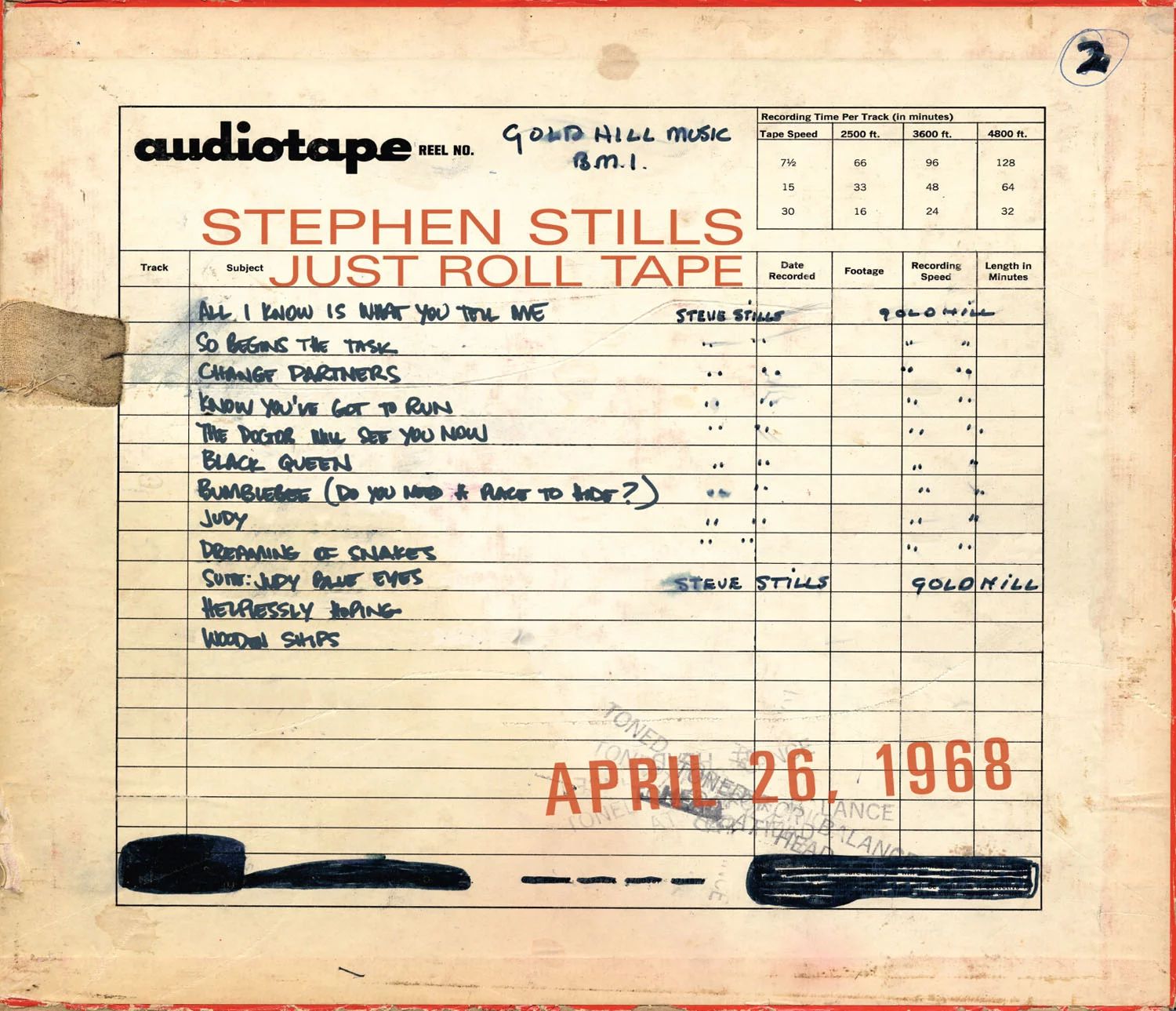 Just Roll Tape: April 26. 1968